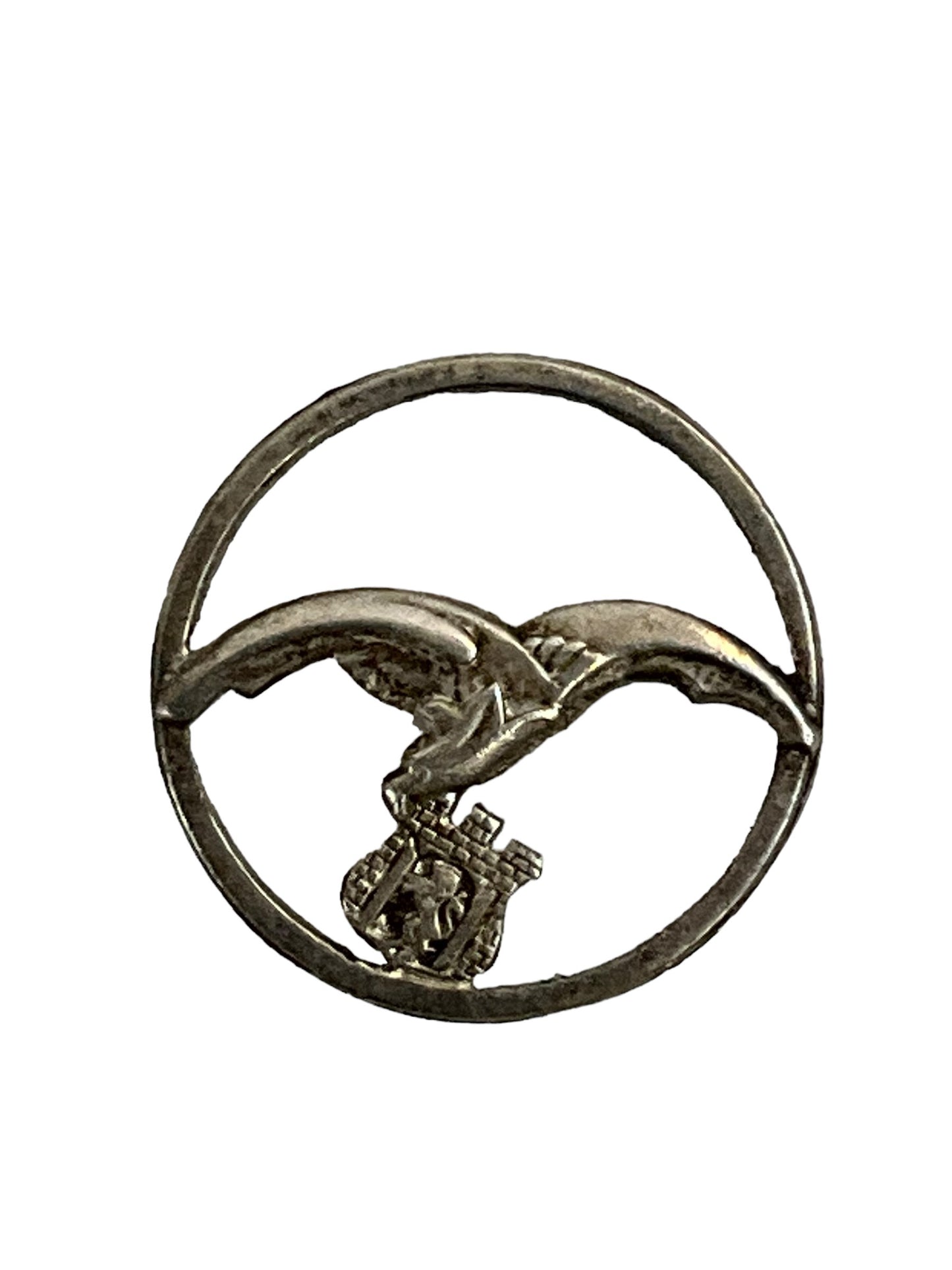 Poland Polish Lwow Regiment Air Force Lapel Badge Silver
