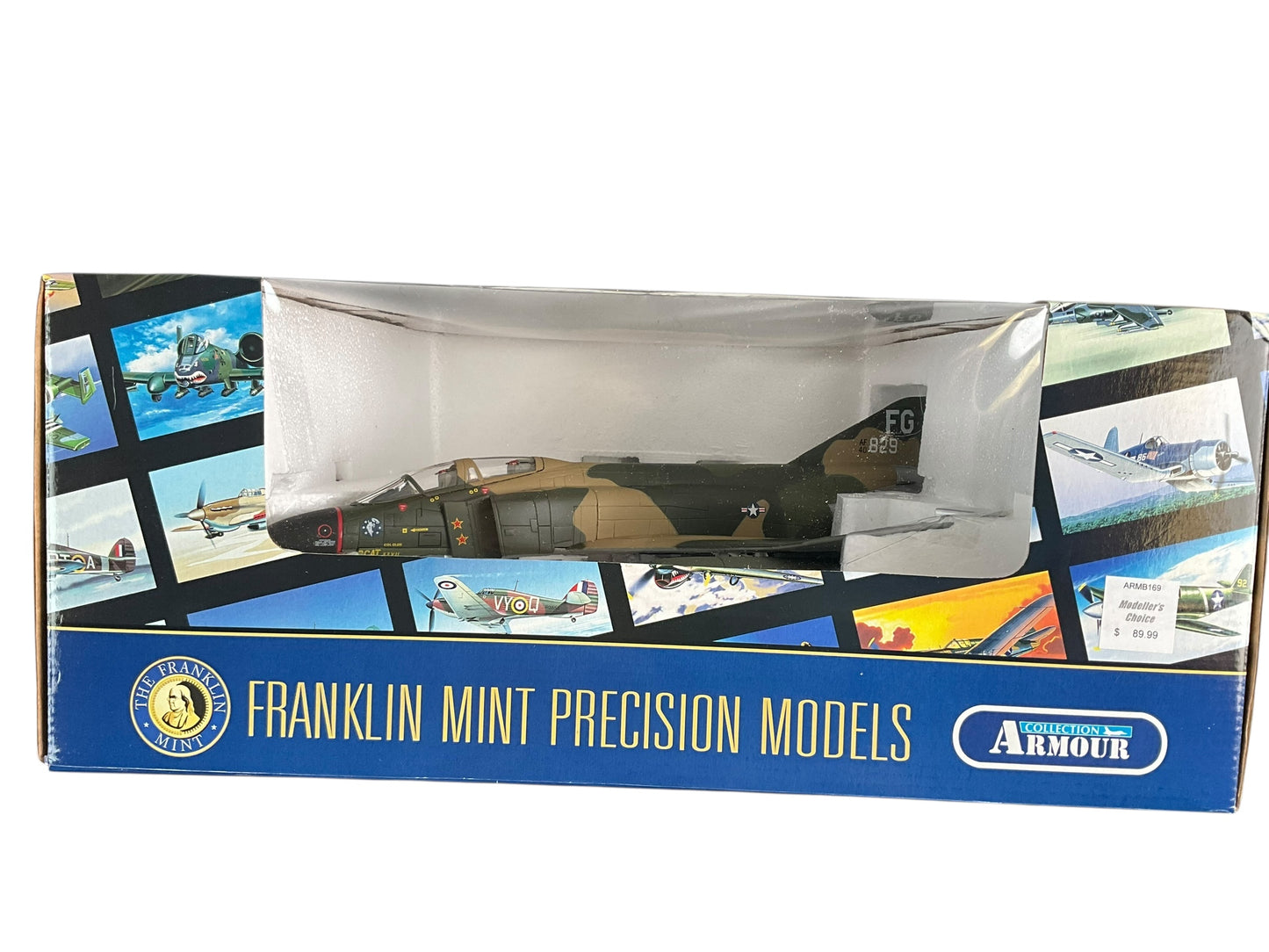 1/48 Franklin Mint/Armour (B11B169) McDonnell Douglas F4C Phantom II (64-0829) "SCAT-XXVII" flown by Col. Robin Olds (2 Kills) Vietnam War, 8th TFW, 433rd TFS, Ubon R.T.A.F.B. Thailand 1969, U.S.A.F. (Limited Edition)