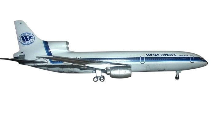 1/200 (SM200) SEATTLE-MODELS (SM2-1011-003) LOCKHEED L1011-385-50 TRISTAR (C-GIES) - White &amp; Blue with Aluminum Belly WWA Livery - Inflight200 Mold - WORLDWAYS CANADA (LIMITED EDITION of ONLY 20)