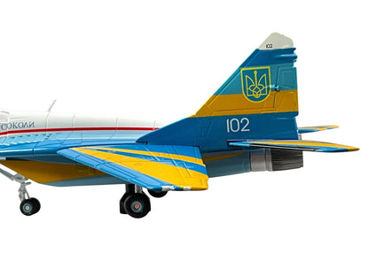 1/72 Corgi (US37505) MiG29A Fulcrum-C (White 102) "Ukrainian Falcons Display Team" Intl Air Tattoo, RAF Fairford 1997, Ukraine Air Force (Limited Edition #0562 of Only 1000)