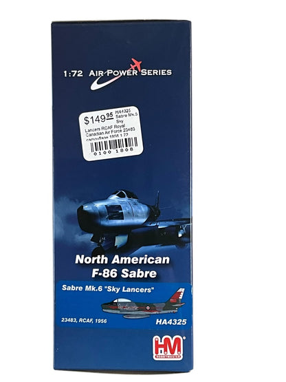 1/72 HobbyMaster (HA4325) North American F-86E (Canadair CL13 Sabre Mk.6) Sabre (23483) "Skylancers" Aerobatic Display Team R.C.A.F. 1956 (Limited Edition)