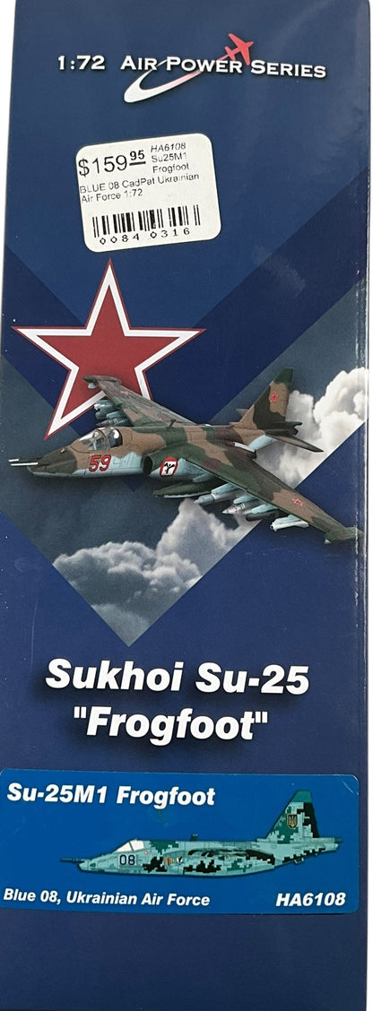 1/72 Hobbymaster (HA6108) Sukhoi SU25M1 Frogfoot (Blue 08) Digital Camo Mykolaiv/Kulbakino AB, 299 BrTA, Ukraine Air Force (Limited Edition)