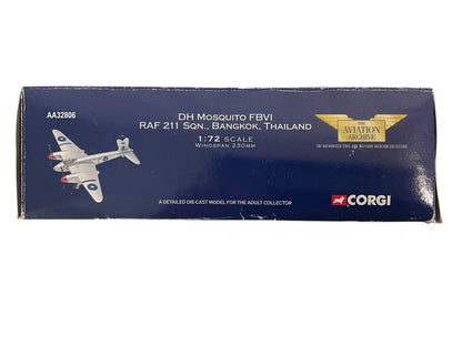 1/72 Corgi (AA32806) DeHavilland Mosquito FBVI (C / RF594) Bangkok, Thailand, Nov 1945, 211 Sqdn R.A.F. (Limited Edition #0353 of Only 3100)