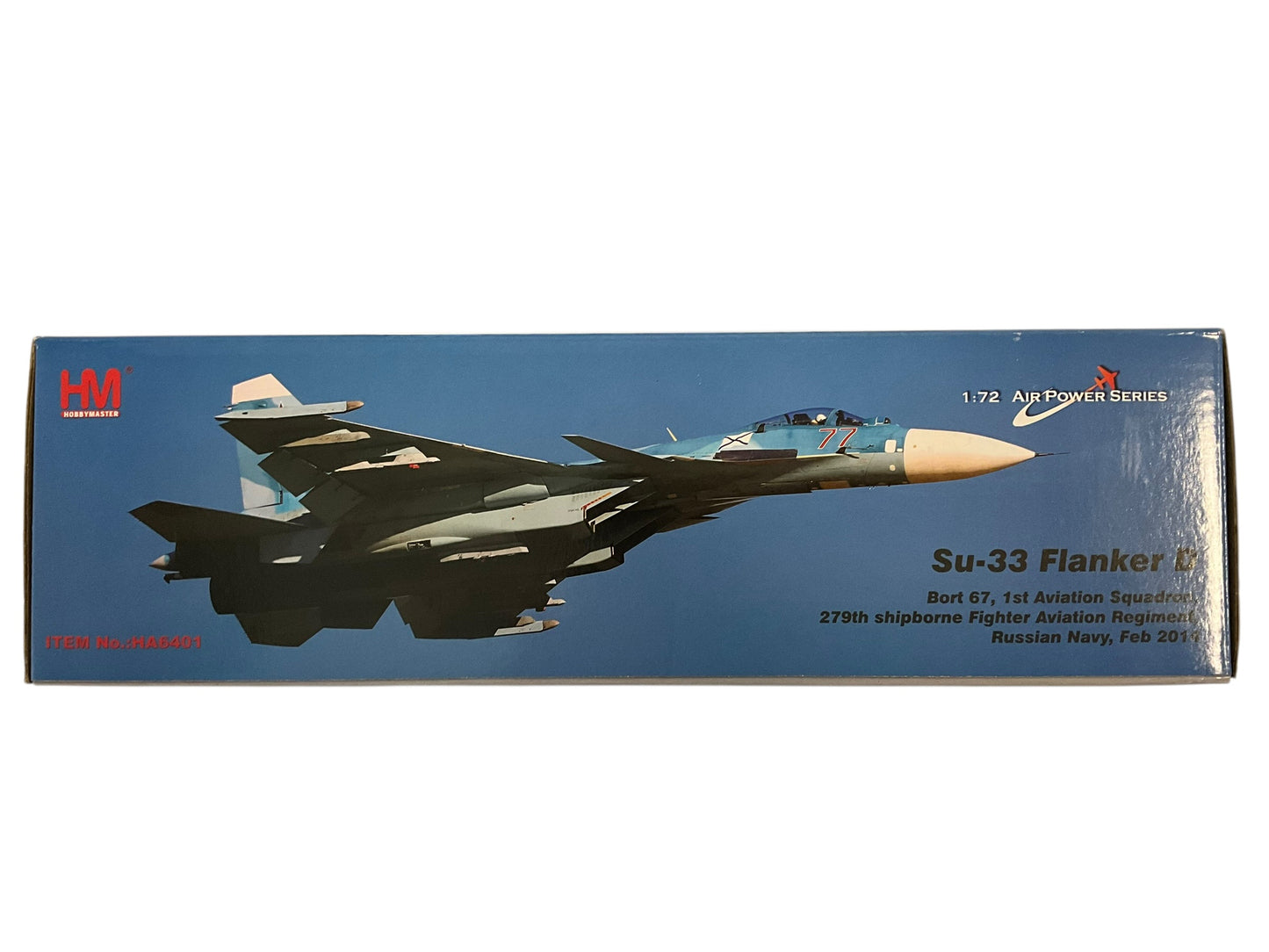 1/72 HobbyMaster (HA6401) Sukhoi SU33 Flanker-D (Red 67) 1st Aviation Squadron, 279th Shipborne Fighter Aviation Regiment, Russian Navy, Feb 2014 (Limited Edition)