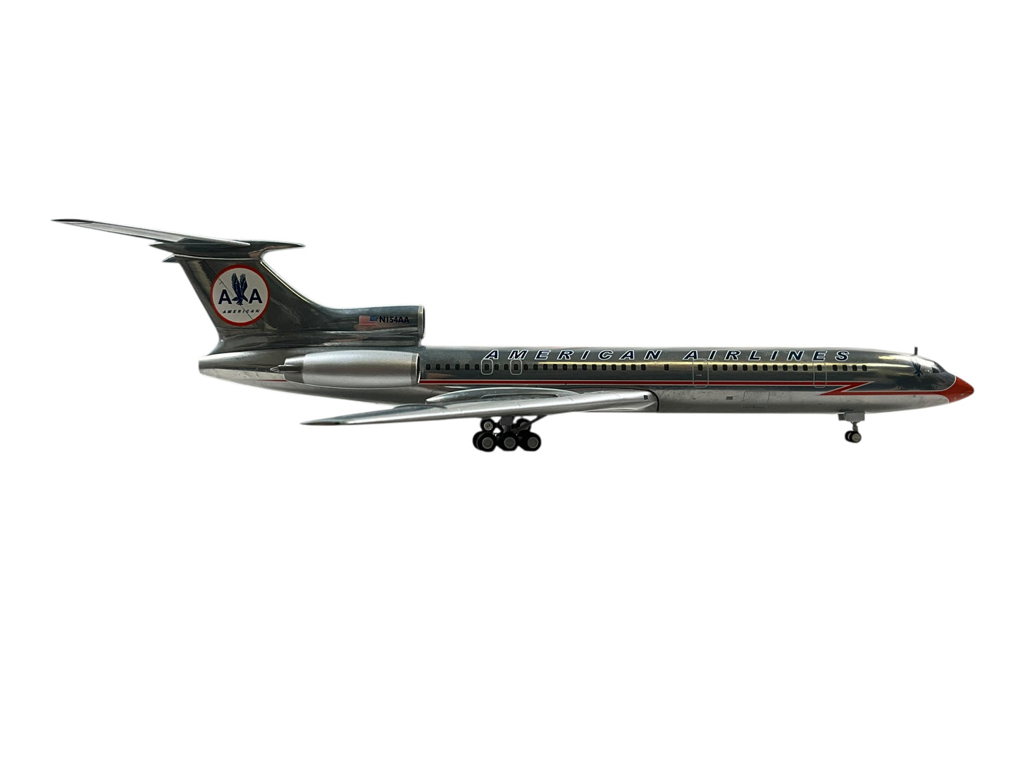 1/200 JC Wings (XX2736) Tupolev TU154M (N154AA) "A Fantasy Russian Airliner In American Flagship Livery" American Airlines (Limited Edition) 2018 Release