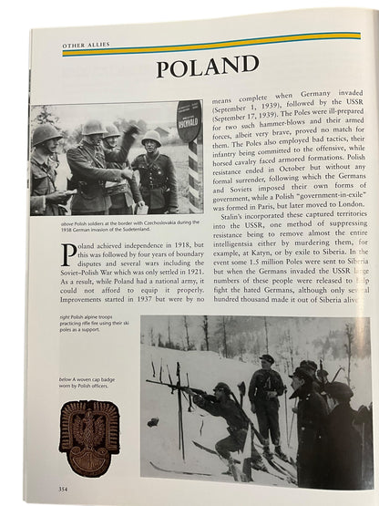 Book WWII Fighting Men of World War II, Allied Forces, Uniforms, Equipment & Weapons by David Miller, Chartwell Books 2011, ISBN-13978-0-7858-2814-3