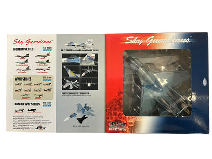 1/72 (Witty Wings) Sky Guardians (WTW-72-014-007) Sukhoi SU27 Flanker-B (Blue 38) "Evil Eye" 3-Tone Blue Splinter Pattern Camo, Russian Air Force (Limited Edition)