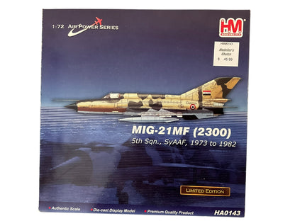 1/72 HobbyMaster (HA0143) Miikoyan MiG21MF Fishbed 1973-1982 5th Sqdn, Syrian Arab Air Force (Limited Edition #037 of Only 850)