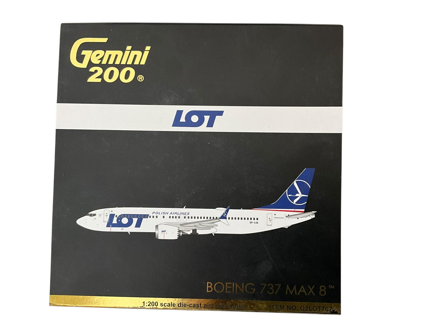 1/200 Gemini200 (G2LOT707) Boeing B737-MAX8 (SP-LVA) LOT Polish Airlines (Limited Edition) 2018 Release )