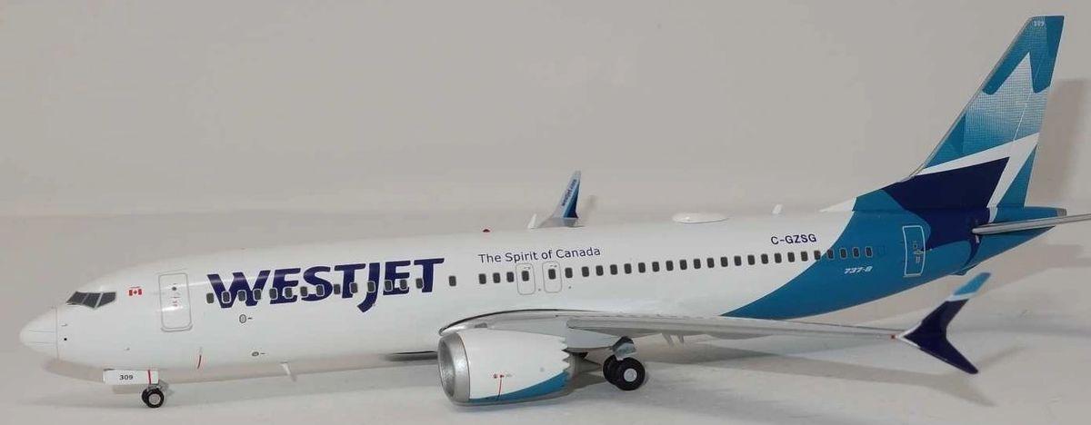 1/200 GEMINI200 BOEING B737-MAX8 WESTJET AIRLINES 2018 Release