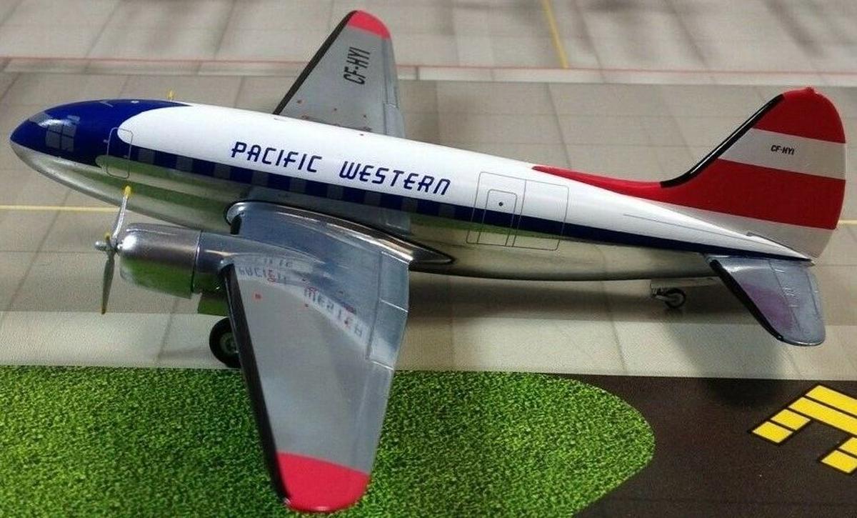 1/200 WESTERN-MODELS CURTISS C-46C COMMANDO PACIFIC WESTERN AIRLINES (LIMITED EDITION)