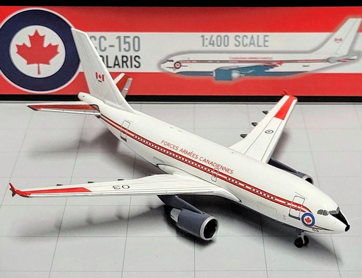 1/400 AEROCLASSICS (AC419924) AIRBUS CC150 (A310-304) POLARIS (150003) - Hi-Vis White Modified Lithtning Bolt Livery -Trenton, Ontario - 437 "Husky" Sqdn - CANADIAN ARMED FORCES (EXTREMELY LIMITED EDITION #052 of ONLY 120)