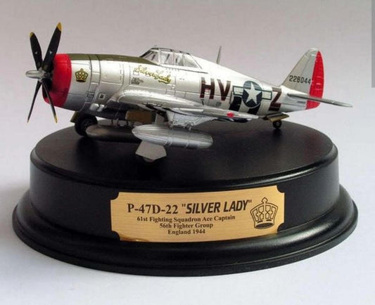 1/72 DRAGON WINGS (DW50268) REPUBLIC P47D THUNDERBOLT (HV-Z) - Silver Lady - Kills by USAAF Ace Francis Gabreski & Polish Aces, Michael Gladich & Witold Lanowski - R.A.F. Kings Cliffe, England 1944 - 56th-FG, 61st-FS - U.S.A.A.F. (LIMITED EDITION)