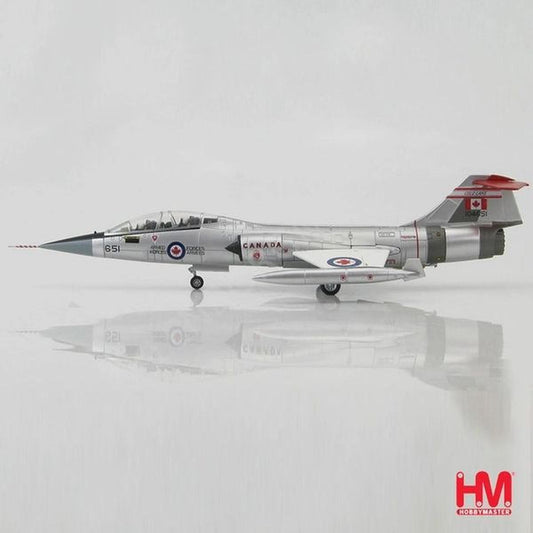 1/72 HOBBYMASTER (HA1060) LOCKHEED CF104D STARFIGHTER (104651) - High Vis Aluminum Livery - 417-SQDN C.F.B. Cold Lake, Alberta 1980 - CANADIAN ARMED FORCES (LIMITED EDITION of ONLY 600)