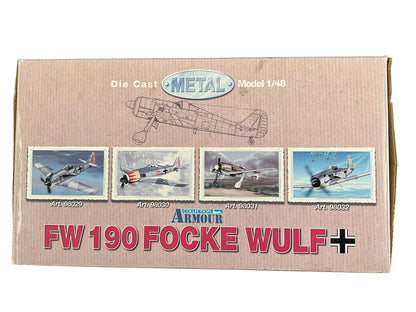 1/48 Armour/Franklin Mint (ART.98031/B11B224) Focke Wulf FW190-A4 Dessert Cammo, flown by Gruppenkommandeur Jagdgeschwader 11 (JG 11—11h Fighter Wing) Adolf Dickfeld (136 Kills) II./JG 2, Deutsche Reich Luftwaffe, Tunísia 1943 (Limited Edition)