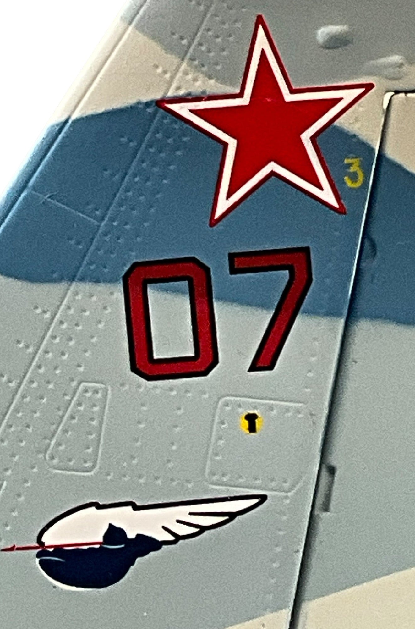 1/72 (Witty Wings) Sky Guardians (WTW-72-014-005) Sukhoi SU27 Flanker-B (Red 07) "Evil Eye" 3-Tone Blue Splinter Pattern Camo, Russian Air Force (Limited edition (Limited Edition)