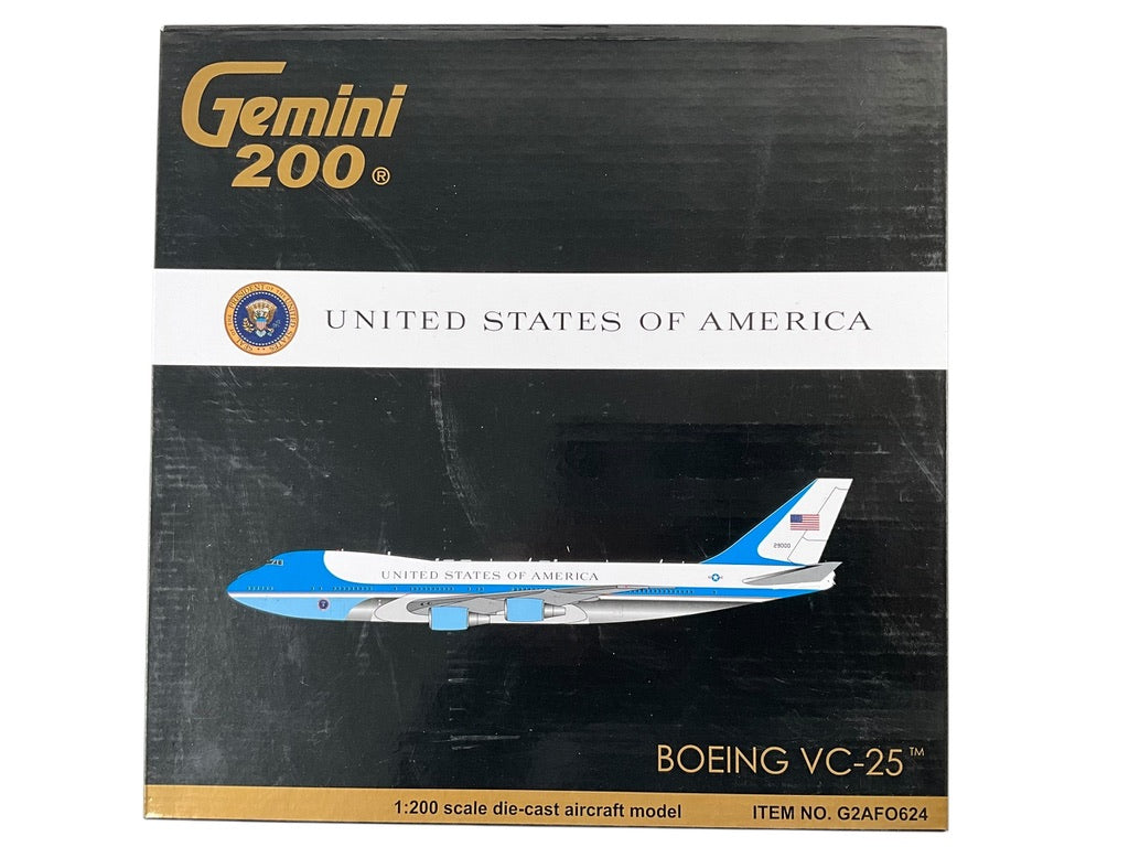 1/200 Gemini200 (G2AFO624) Boeing (VC25A) B747-200 (29000) "Air Force One" United States of America (Limited Edition) 2016 Release
