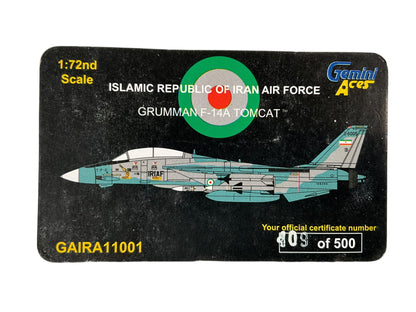 1/72 Gemini Aces (GA-IRA-110-01) Grumman F14A Tomcat (3-6005) Grey & Blue Camo Islamic Republic of Iran Air Force (Limited Edition #409 of Only 500) 2014 Release