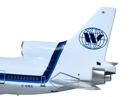 1/200 (SM200) SEATTLE-MODELS (SM2-1011-003) LOCKHEED L1011-385-50 TRISTAR (C-GIES) - White &amp; Blue with Aluminum Belly WWA Livery - Inflight200 Mold - WORLDWAYS CANADA (LIMITED EDITION of ONLY 20)