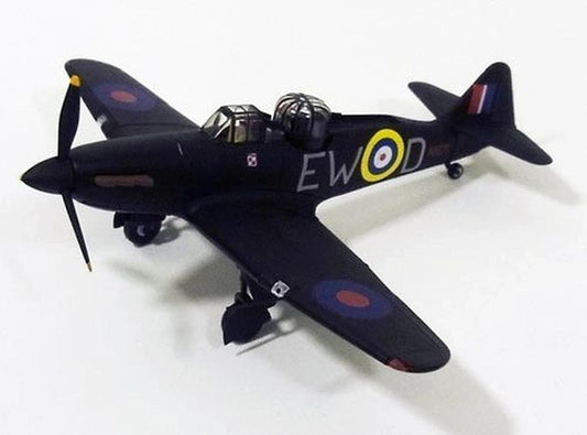 1/72 CORGI (AA39304) BOLTON-PAUL DEFIANT MK-1 BLACK-NIGHT-FIGHTER (EW-D N1671) POLISH AIRFORCE 307 SQUADRON R.A.F KIRTON on LINDSEY BATTLE OF BRITAIN 1940 (LIMITED EDITION)