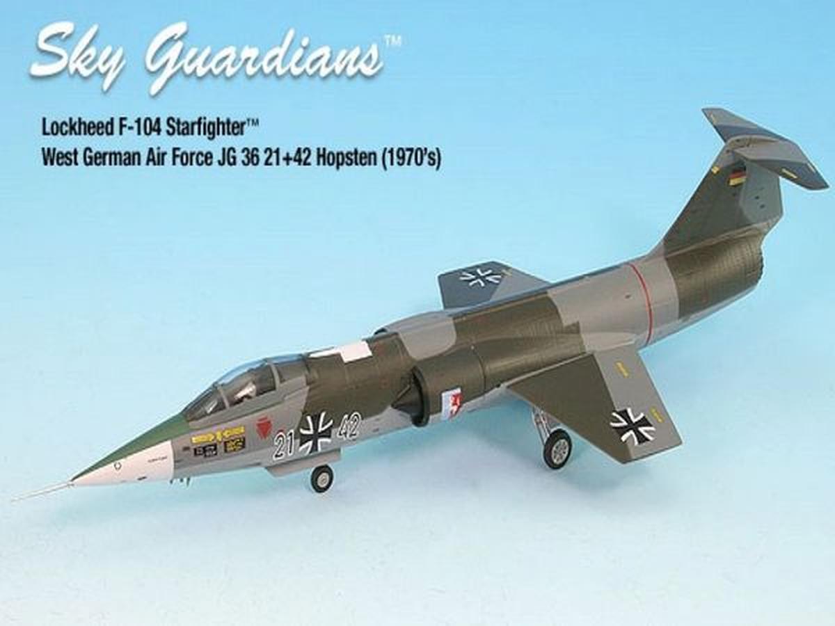 1/72 SKY-GUARDIANS (WTW72016007) MESSERSCHIMDT-BOLKOW F104G STARFIGHTER ( 21-42) (c/n 683D-7010) DEUTHCE BUNDES LUFTWAFFE JBG36 " WESTFALEN " HOPSTEN A.B., WESTFALEN, DEUTCHLAND 1974 (LIMITED EDITION)