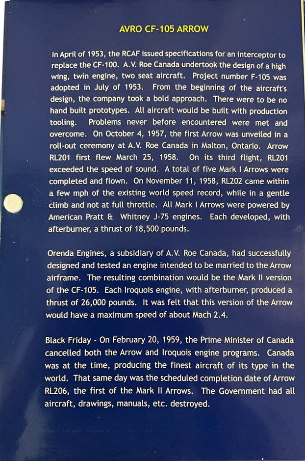 1/72 (HobbyMaster) Canadian Warplane Heritage Museum (CWH001) Avro (Canada) CF105 Arrow (25203) RL203 (Limited Edition of 3000)