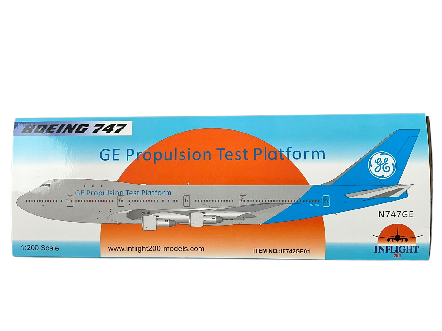 1/200 Inflight200 (IF742GE01) Boeing B742-121 (N747GE) "GE Propulsion Test Platform" General Electric (Limited Edition)