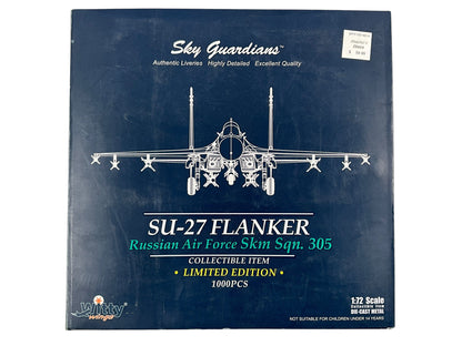 1/72 (Witty Wings) Sky Guardians (WTW-72-014-014) Sukhoi SU27SKM  Flanker-B (Blue 305) 3-Tone Grey Camo, Zhukovskiy AB 2003, Russia Air Force (Limited Edition #183 of Only 1000) 2011 Release