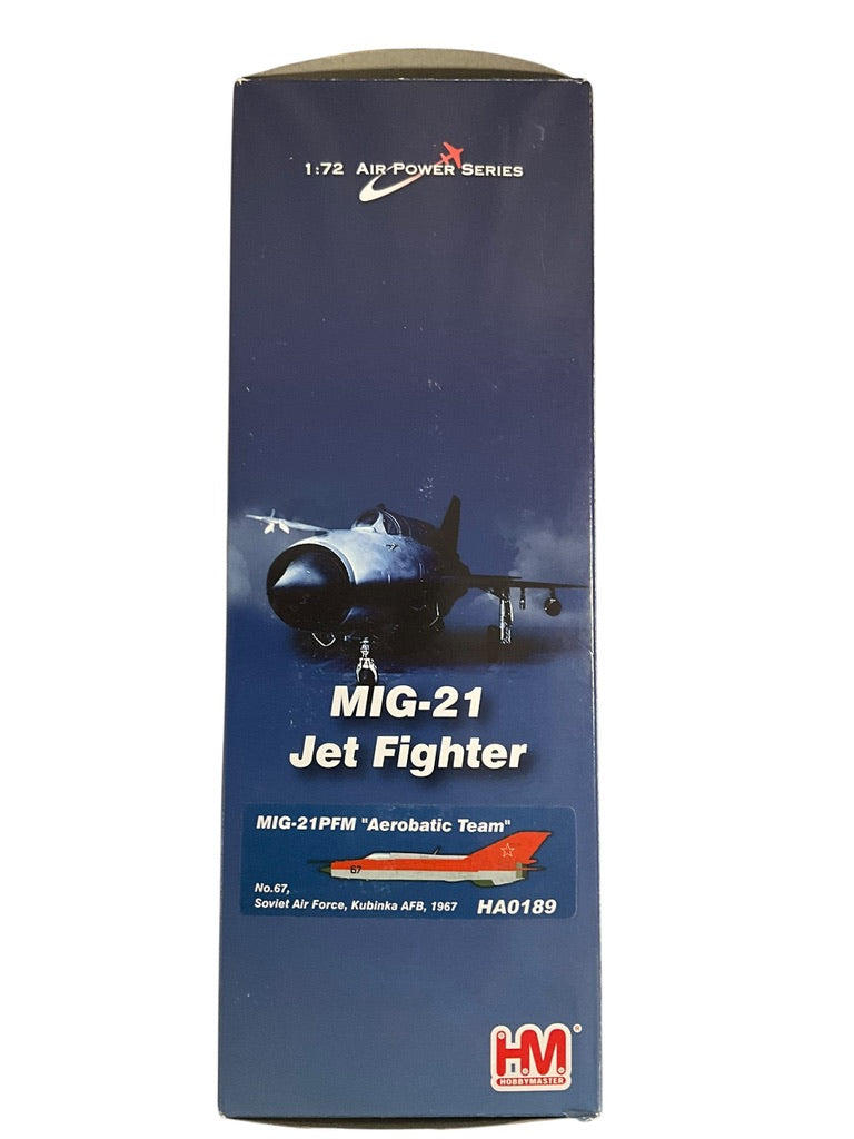 1/72 HobbyMaster (HA0189) Mikoyan MiG21PFM Fishbed (Black 67) "Aerobatic Team" Kubinka AFB 1967 Soviet Air Force (Limited Edition)