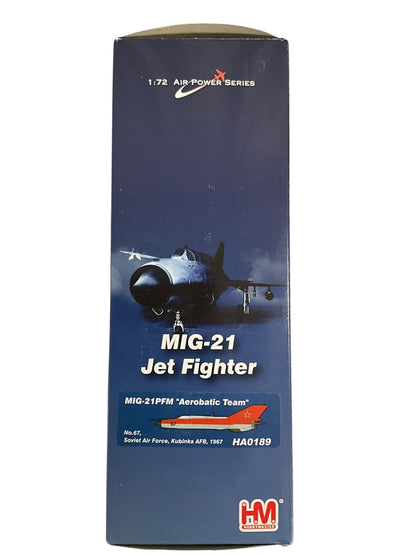 1/72 HobbyMaster (HA0189) Mikoyan MiG21PFM Fishbed (Black 67) "Aerobatic Team" Kubinka AFB 1967 Soviet Air Force (Limited Edition)