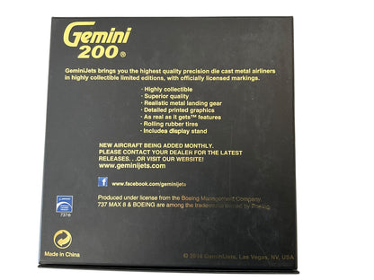 1/200 Gemini200 (G2LOT707) Boeing B737-MAX8 (SP-LVA) LOT Polish Airlines (Limited Edition) 2018 Release )