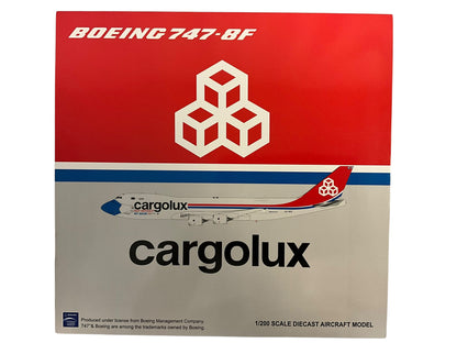 1/200 JC Wings (XX20079C) Boeing B747-8F (LX-VCF) "Not Without My Mask" (Interactive Series) Cargolux (Limited Edition) 2021 Release