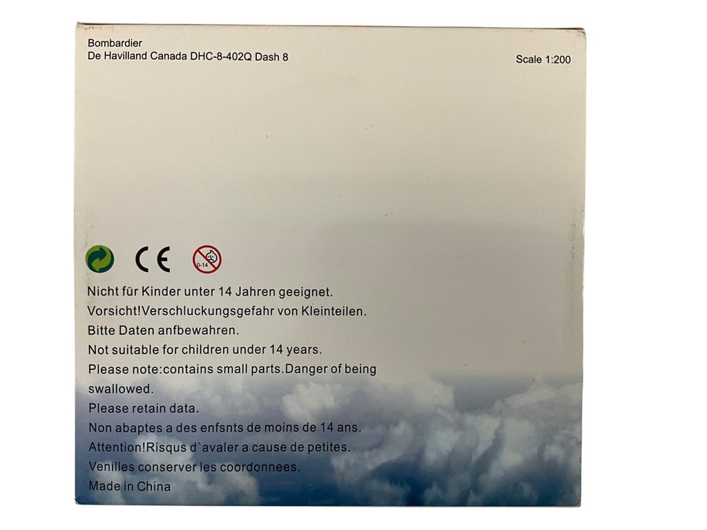 1/200 JC Wings (XX2989) Bombardier Q400 (DeHaviland Canada DHC-8-402Q Dash 8) C-GLOZ Bombardier (Limited Edition) 2018 Release