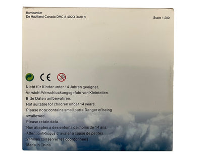 1/200 JC Wings (XX2989) Bombardier Q400 (DeHaviland Canada DHC-8-402Q Dash 8) C-GLOZ Bombardier (Limited Edition) 2018 Release