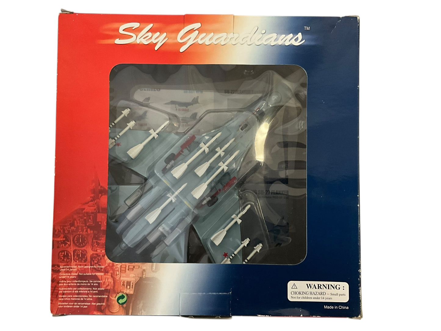 1/72 (Witty Wings) Sky Guardians (WTW-72-014-007) Sukhoi SU27 Flanker-B (Blue 38) "Evil Eye" 3-Tone Blue Splinter Pattern Camo, Russian Air Force (Limited Edition)