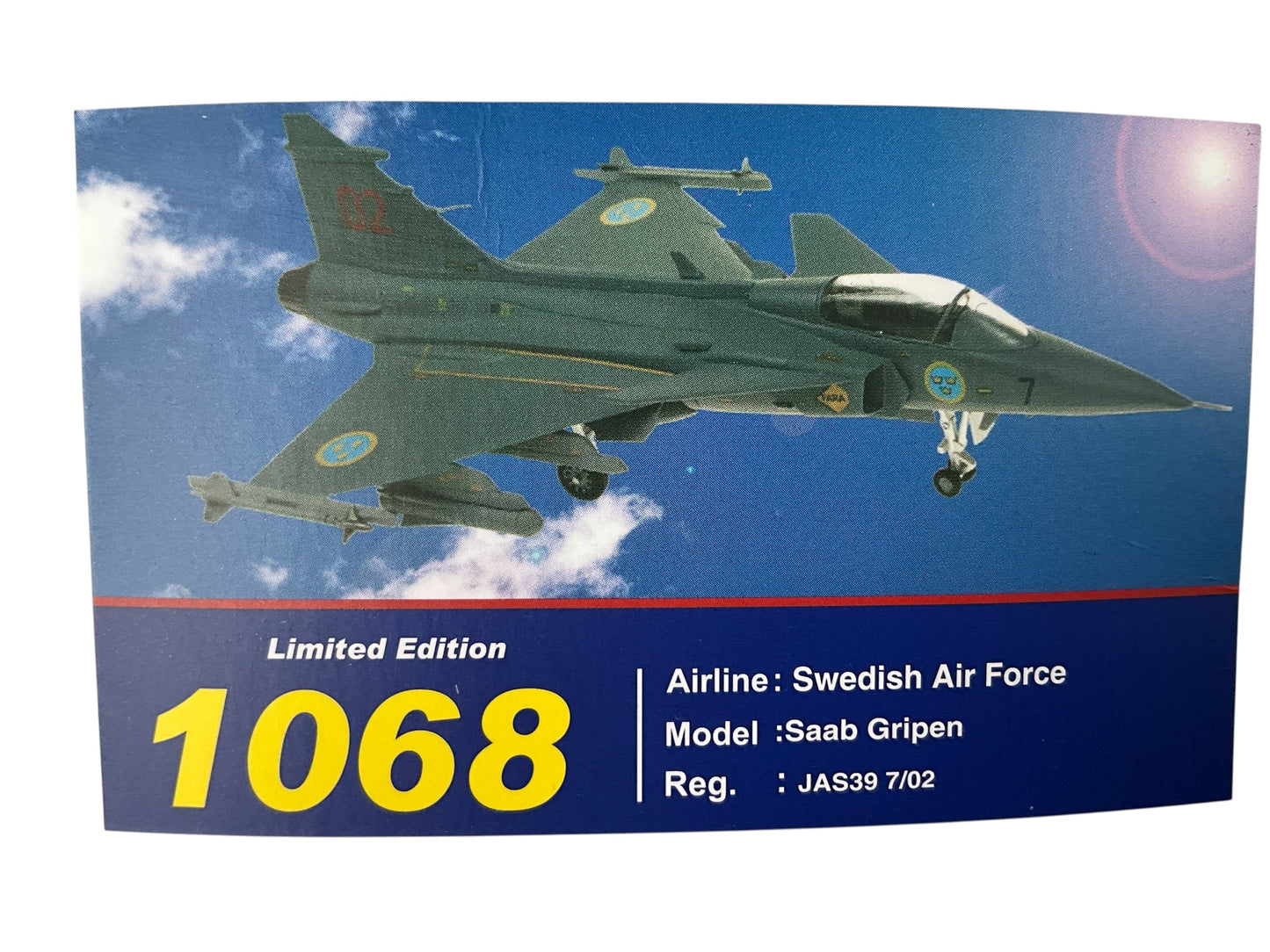1/72 Aviation72 (AV72-43-001) Saab JAS39C Gripen (7/02) F7 Skaraborg Air Wing, Swedish Air Force (Limited Edition of 1068) 2015 Release