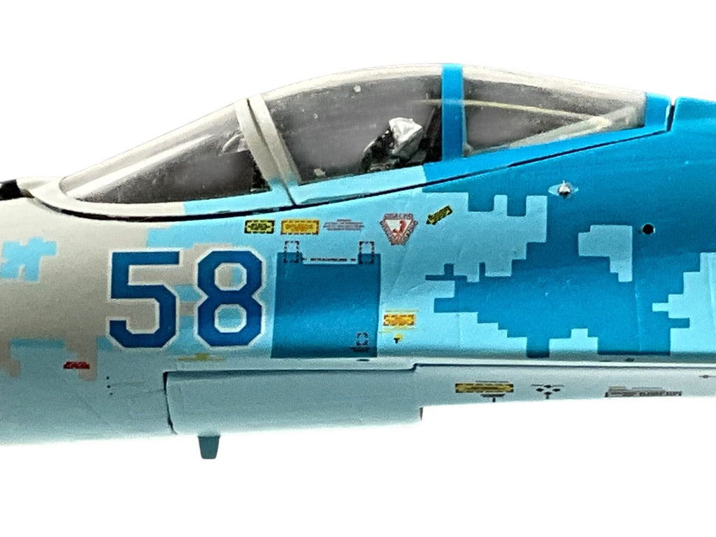 1/72 JC Wings (JCW-72-SU27-003) Sukhoi SU27 Flanker (Blue 58) "Sky Blue Digital Pattern Camo" Myrhorod Air Base, Poltava Oblast, 831st Tactical Aviation Brigade, Ukraine Air Force (Limited Edition #467 of Only 600)
