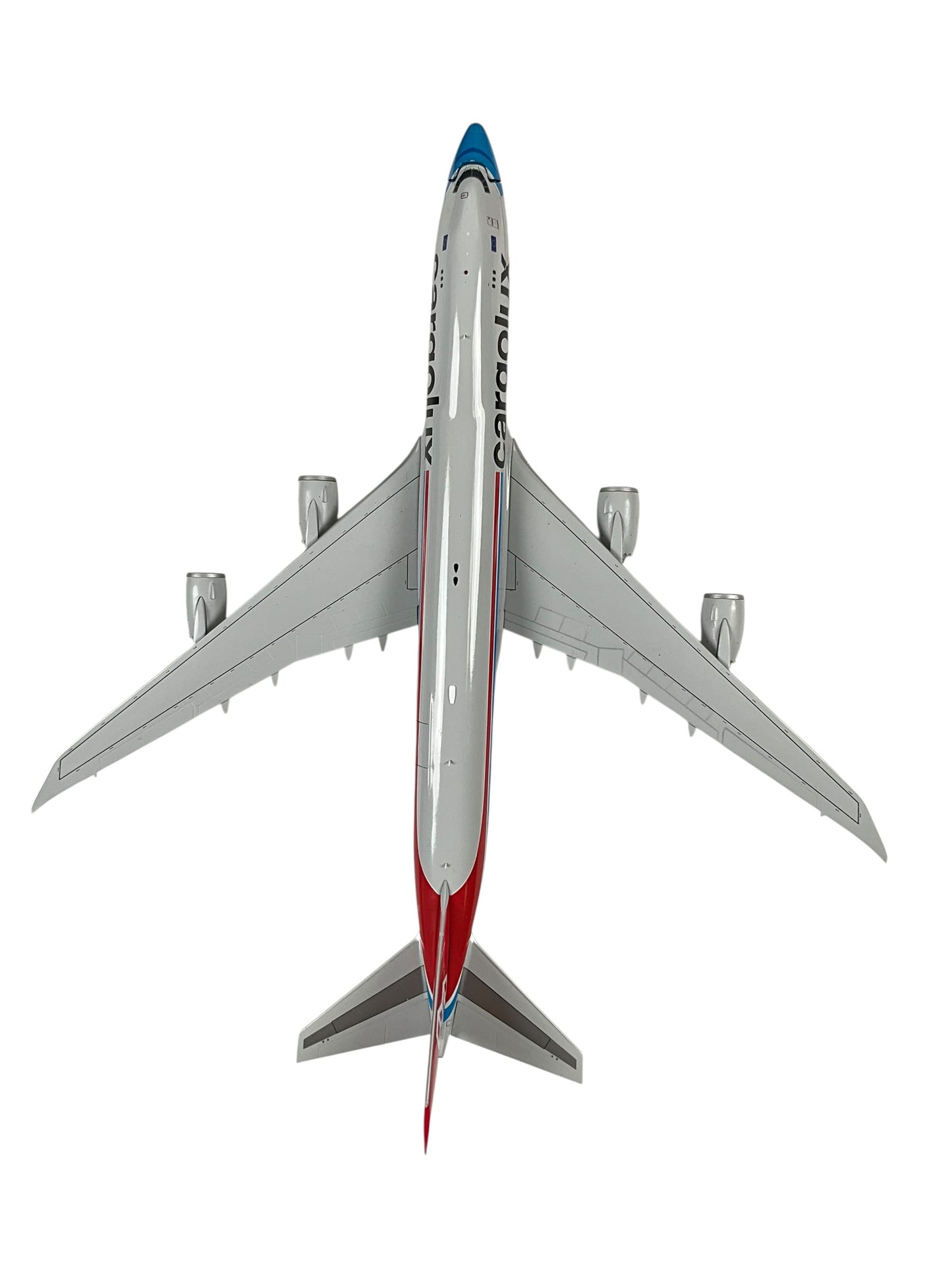 1/200 JC Wings (XX20079C) Boeing B747-8F (LX-VCF) "Not Without My Mask" (Interactive Series) Cargolux (Limited Edition) 2021 Release