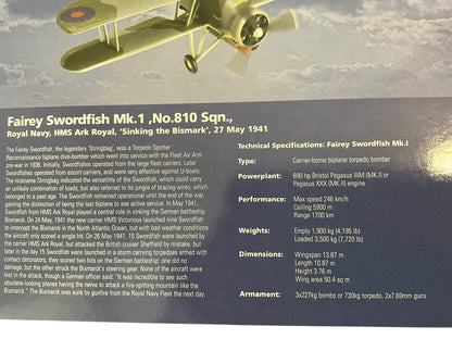 1/72 Corgi (AA36301) Fairey Swordfish Mk.1 (Y4372) "Sinking the BISMARK" 27 MAY 1941, No.810 Sqdn Royal Navy (Limited Edition NO CARD)