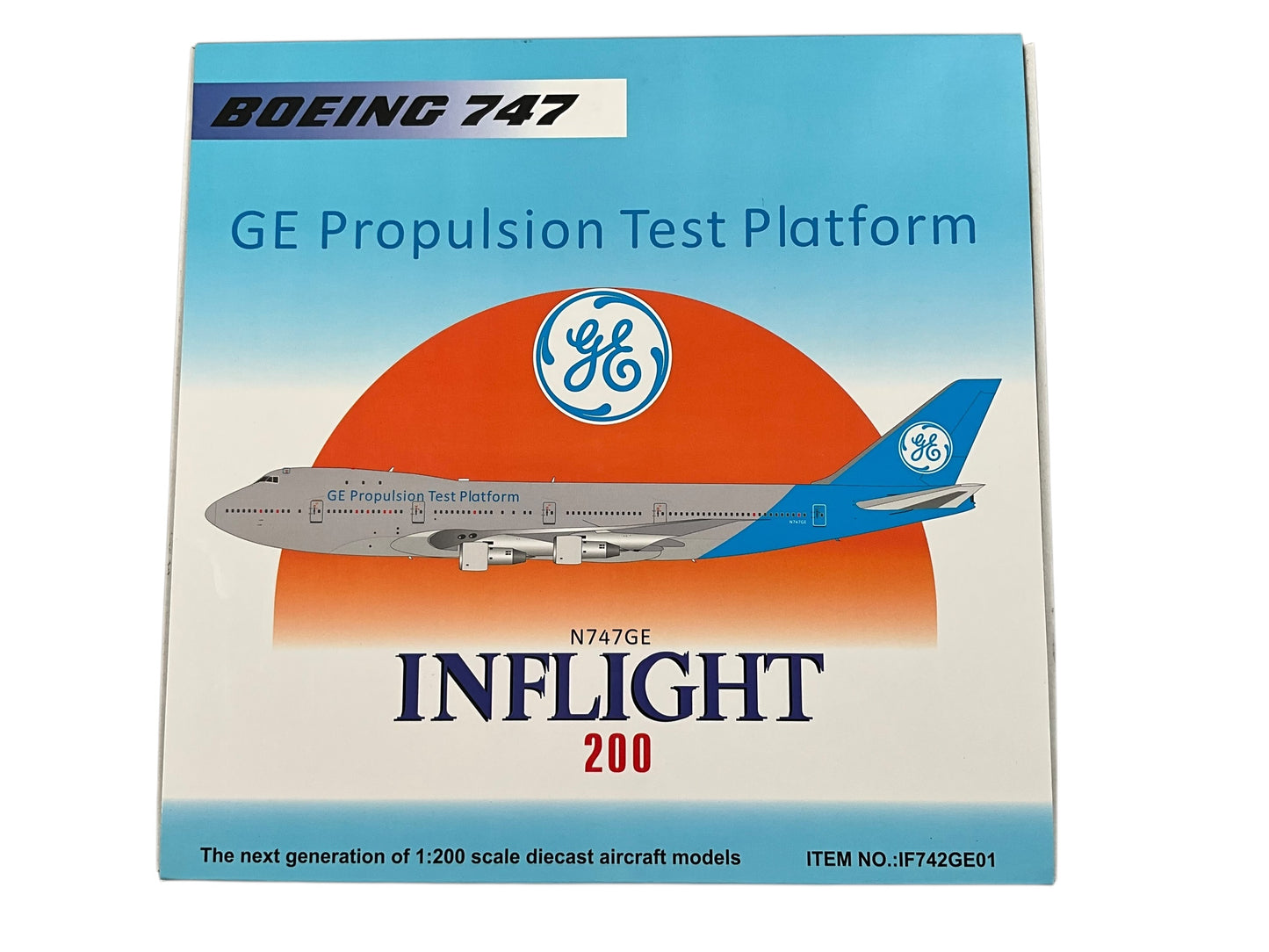 1/200 Inflight200 (IF742GE01) Boeing B742-121 (N747GE) "GE Propulsion Test Platform" General Electric (Limited Edition)
