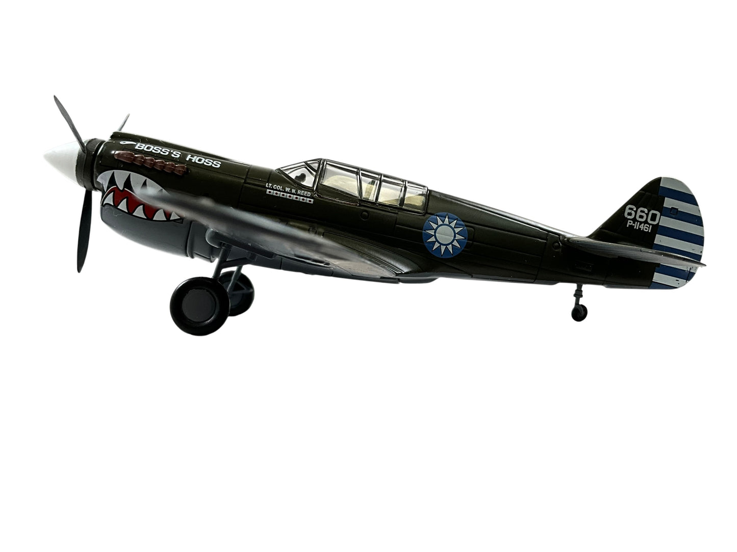 1/72 IXO Models (PIXJ00021) Curtiss P40N Warhawk (660 / P-11461) "Boss's Hoss" flown by Lt.Col. W.N.Reed (Ace w/7 Jap Kills) with "Flying Tigers" A.V.G. Nationalist Chinese Air Force (Limited Edition)