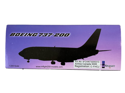 1/200 Inflight200 (IFCAN73200313) Boeing B737-201 (C-FHCJ) Transitional Livery with Canada3000 Titles & CanJet Tail - Canada3000 (Limited Edition #45 of ONLY 54)