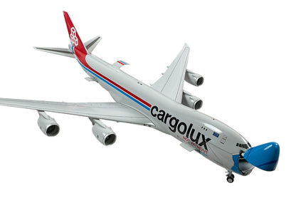 1/200 JC Wings (XX20079C) Boeing B747-8F (LX-VCF) "Not Without My Mask" (Interactive Series) Cargolux (Limited Edition) 2021 Release