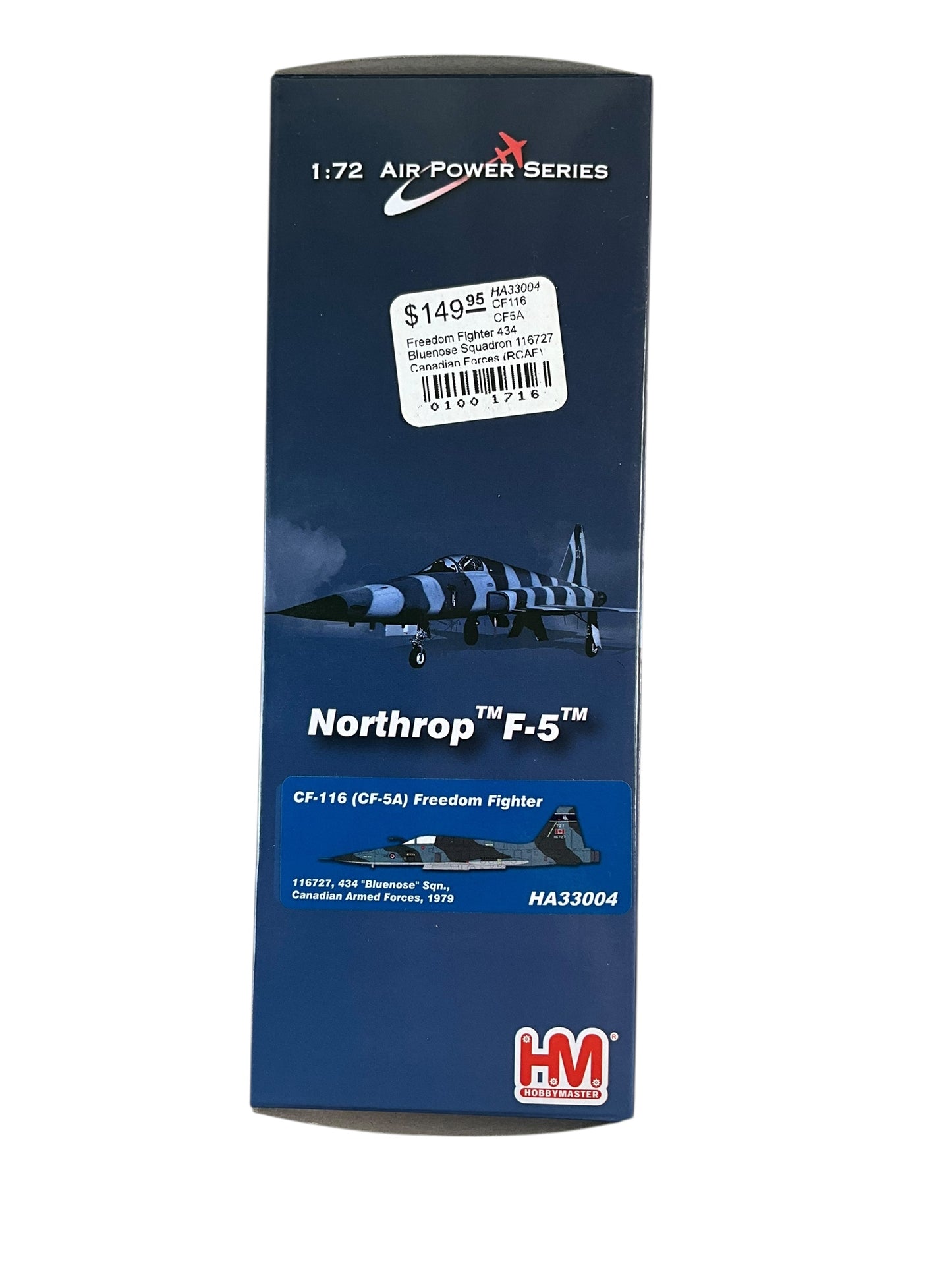 1/72 HobbyMaster (HA33004) Northrop CF-5A (Canadair CF116) Freedom Fighter (116727) 434 "Bluenose" Sqdn. Canadian Armed Forces 1979 (Limited Edition) 2025 Release