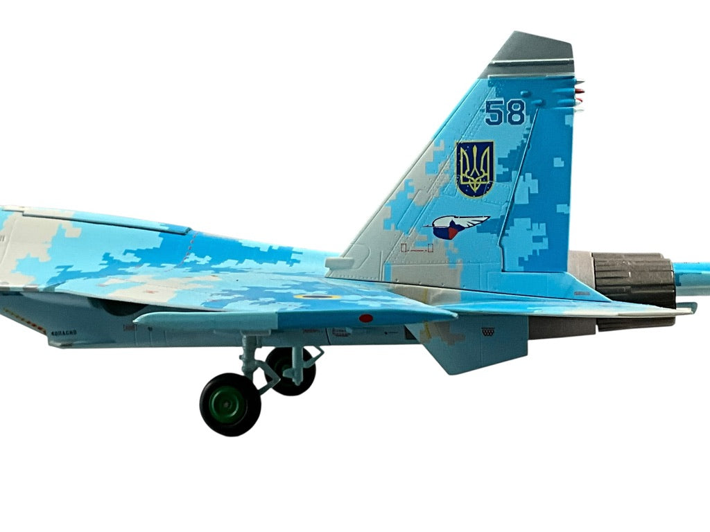 1/72 JC Wings (JCW-72-SU27-003) Sukhoi SU27 Flanker (Blue 58) "Sky Blue Digital Pattern Camo" Myrhorod Air Base, Poltava Oblast, 831st Tactical Aviation Brigade, Ukraine Air Force (Limited Edition #467 of Only 600)