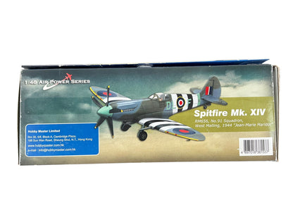 1/48 Hobbymaster (HA7103) Supermarine Spitfire Mk.XIV (RM656 / DL+F) flown by French pilot Jean Marie Maridor (4 kills & 11 V1's) 91 Sqdn R.A.F. Aug.3 1944 (Limited Edition of 1751)