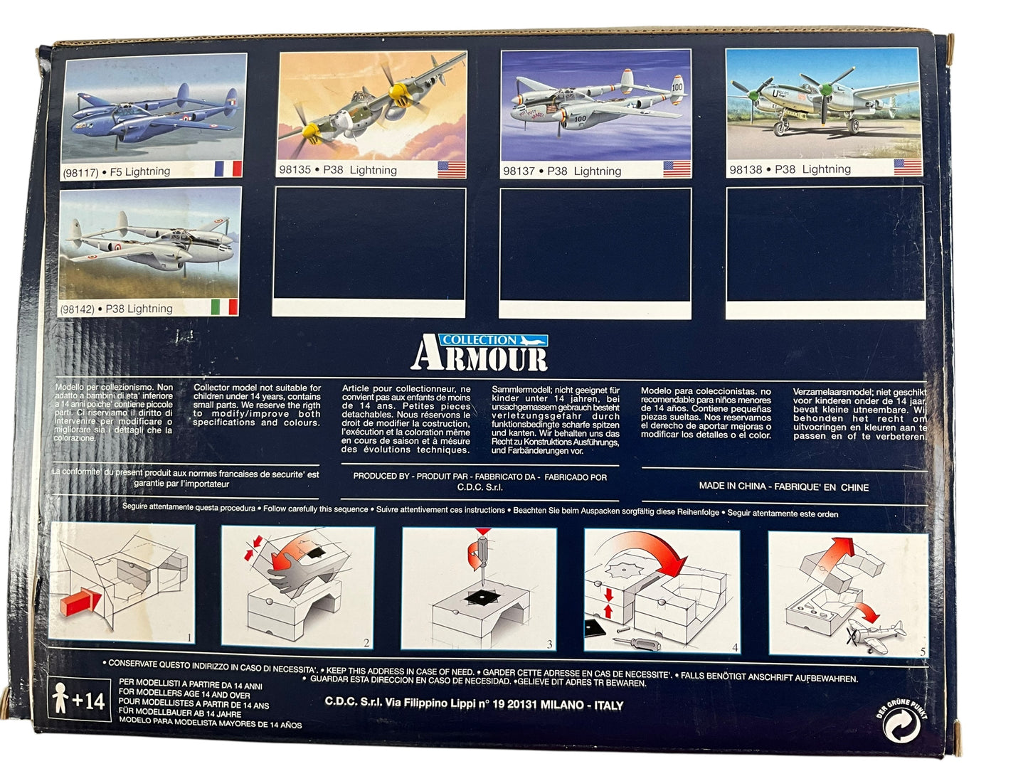 1/48 Armour/Franklin Mint (98170) Lockheed P38 Lightning "Jandina IV" flown by Major J.T.Robbins (22 Kills) 80FS-8FG U.S.A.A.F. (Limited Edition) P38 2001 Release