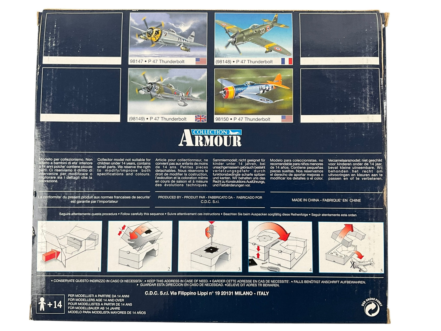 1/48 Armour/Franklin Mint (98144) Republic P47D Thunderbolt (227316) "CHIEF-SKI-U-MAH II" flown by Lt. D.E. Buholz "Chief of the Sioux" 509FS 405FG U.S.A.A.F. (Limited Edition)