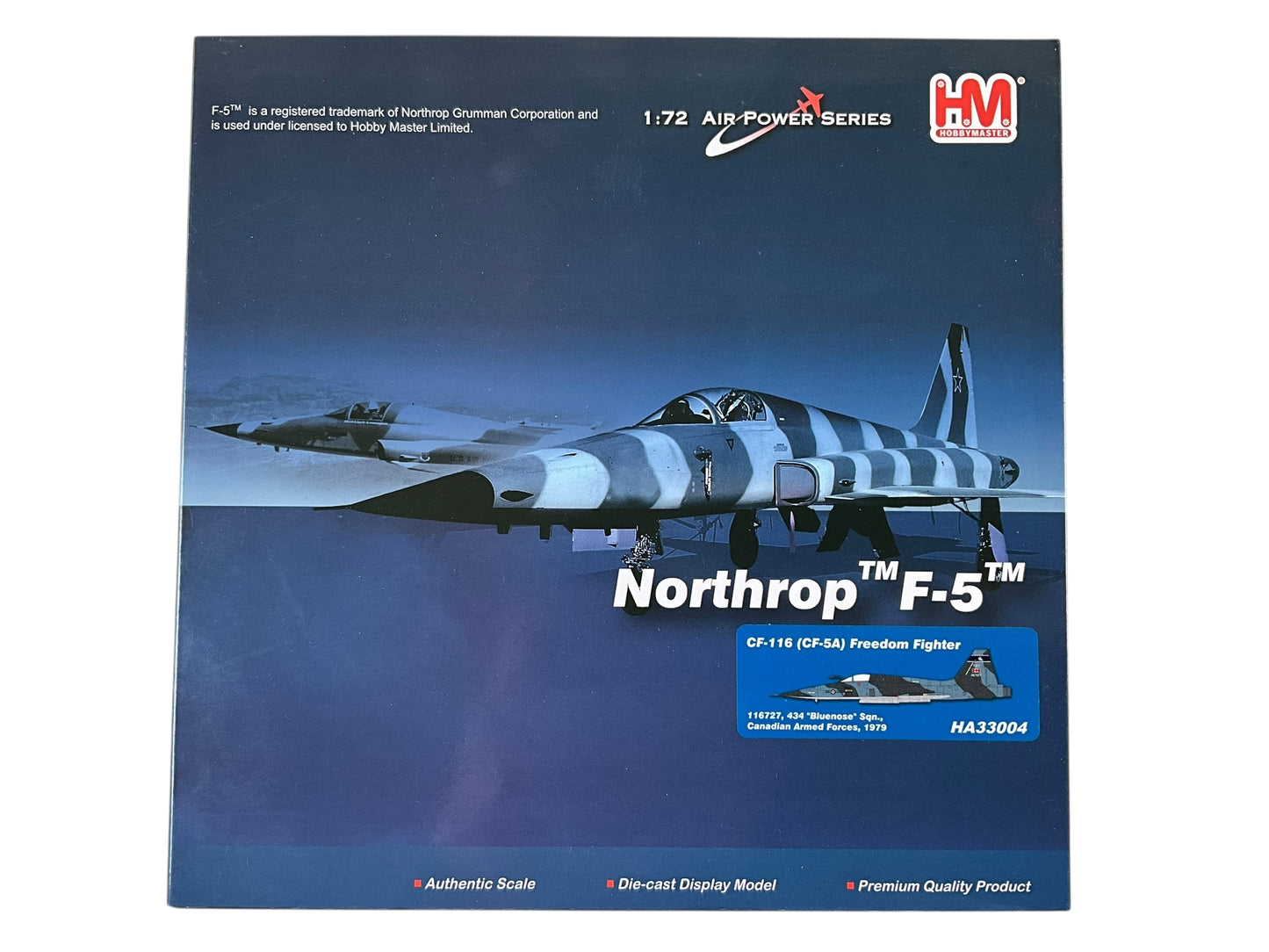 1/72 HobbyMaster (HA33004) Northrop CF-5A (Canadair CF116) Freedom Fighter (116727) 434 "Bluenose" Sqdn. Canadian Armed Forces 1979 (Limited Edition) 2025 Release