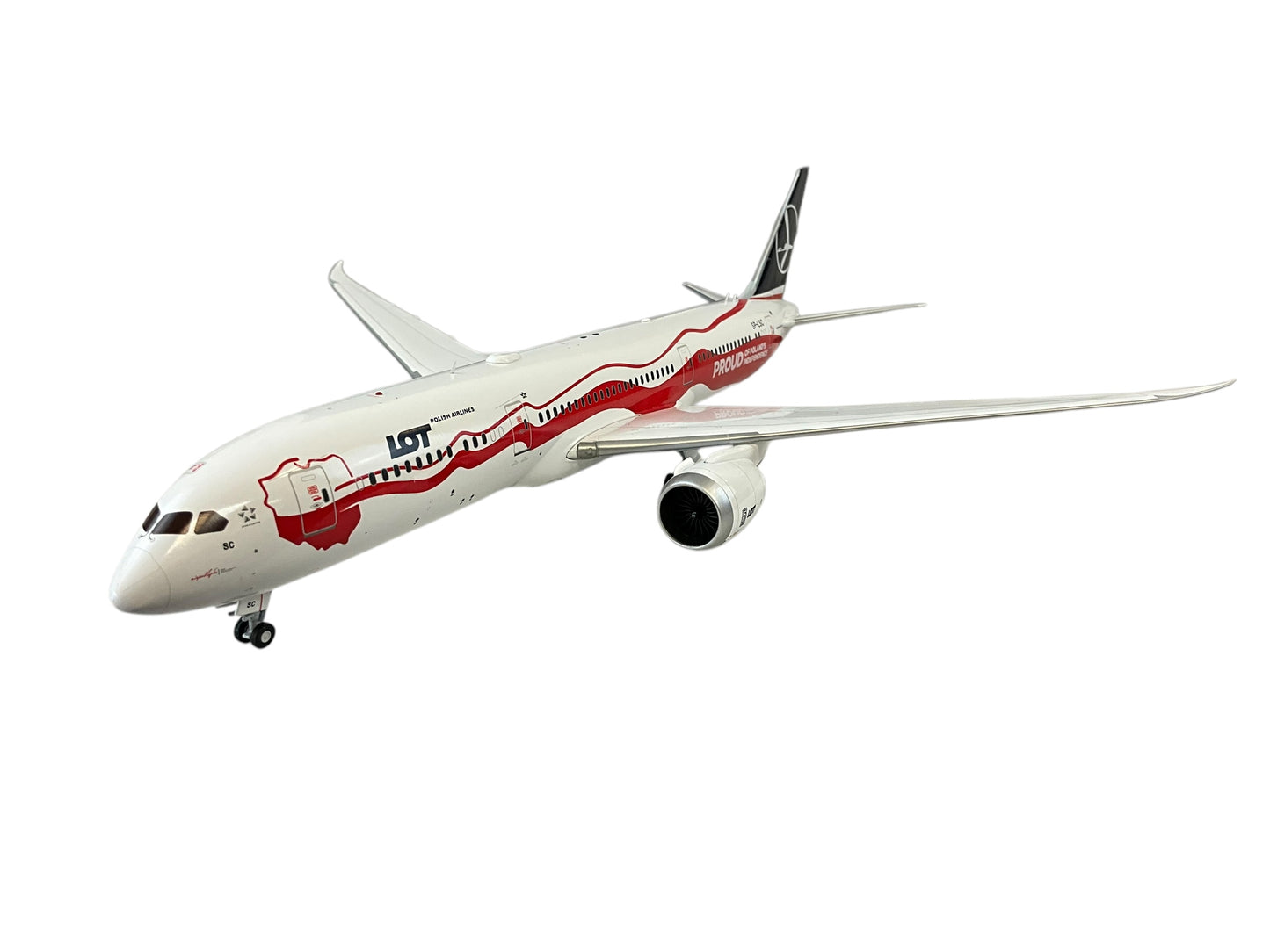 1/200 JC WINGS BOEING B787-9 LOT POLISH AIRLINES * PROUD of POLAND'S INDEPENDENCE *